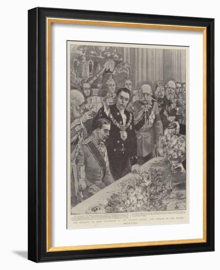 The Banquet to Lord Kitchener at the Mansion House, The Health of the Sirdar-William Small-Framed Giclee Print