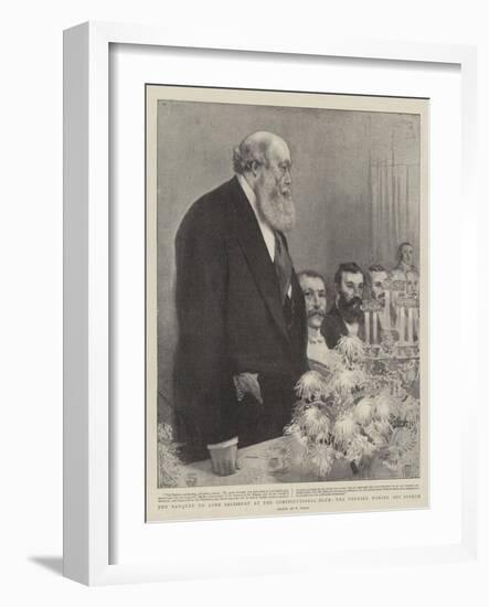 The Banquet to Lord Salisbury at the Constitutional Club, the Premier Making His Speech-William Small-Framed Giclee Print