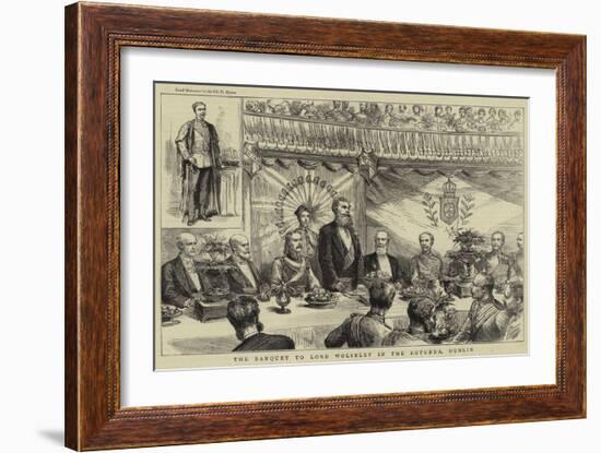 The Banquet to Lord Wolseley in the Rotunda, Dublin-null-Framed Giclee Print