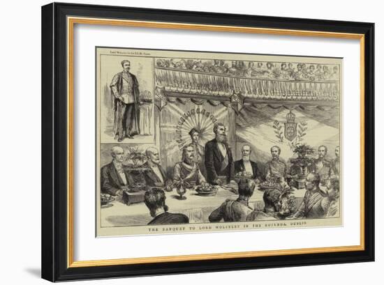 The Banquet to Lord Wolseley in the Rotunda, Dublin-null-Framed Giclee Print