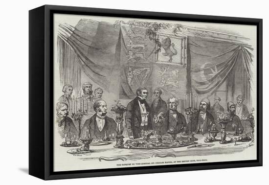 The Banquet to Vice-Admiral Sir Charles Napier, at the Reform Club, Pall-Mall-Frederick John Skill-Framed Premier Image Canvas