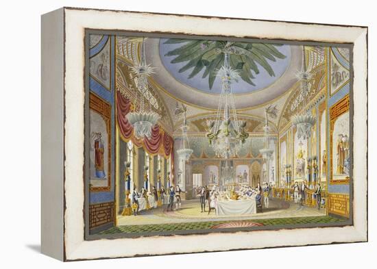 The Banqueting Room at the Royal Pavilion, Brighton, 1826-John Nash-Framed Premier Image Canvas