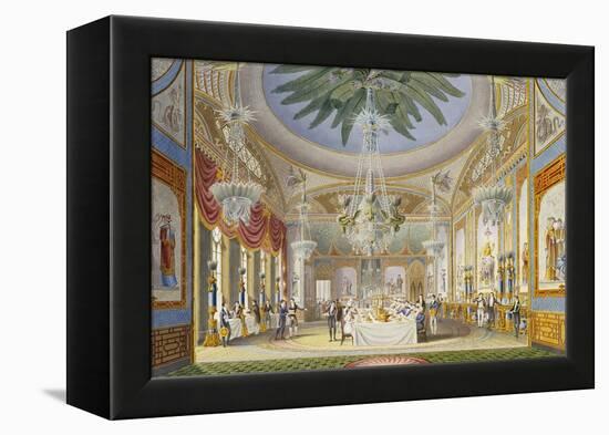 The Banqueting Room at the Royal Pavilion, Brighton, 1826-John Nash-Framed Premier Image Canvas