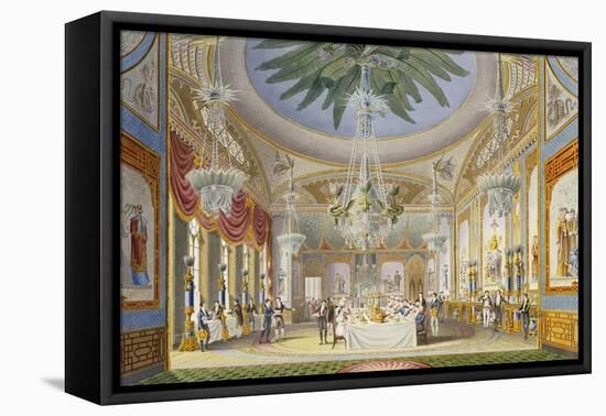 The Banqueting Room at the Royal Pavilion, Brighton, 1826-John Nash-Framed Premier Image Canvas