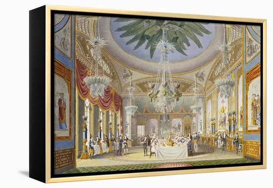 The Banqueting Room at the Royal Pavilion, Brighton, 1826-John Nash-Framed Premier Image Canvas