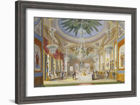 The Banqueting Room at the Royal Pavilion, Brighton, 1826-John Nash-Framed Giclee Print