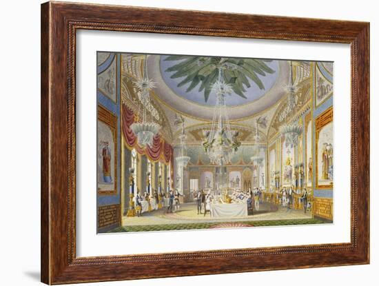 The Banqueting Room at the Royal Pavilion, Brighton, 1826-John Nash-Framed Giclee Print