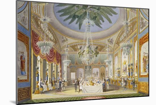 The Banqueting Room at the Royal Pavilion, Brighton, 1826-John Nash-Mounted Giclee Print