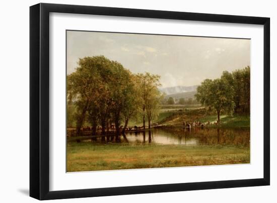 The Baptism, 1868 (Oil on Canvas)-Thomas Worthington Whittredge-Framed Giclee Print