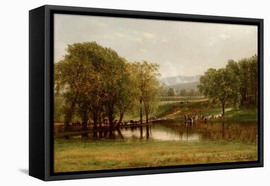 The Baptism, 1868 (Oil on Canvas)-Thomas Worthington Whittredge-Framed Premier Image Canvas