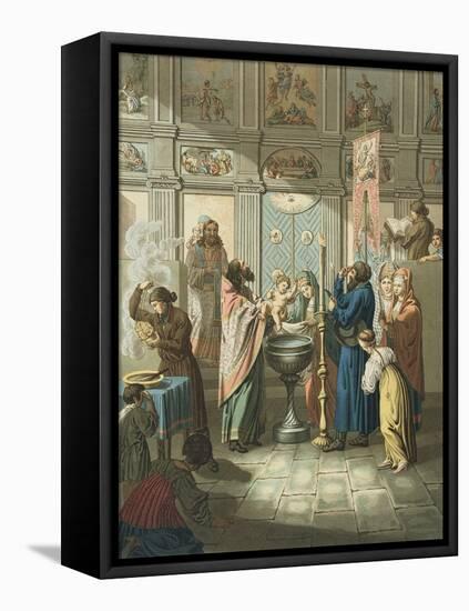 The Baptism Engraved by Gros-E. Karnejeff-Framed Premier Image Canvas