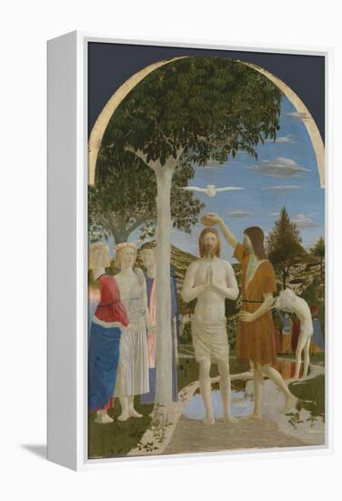 The Baptism of Christ, 1450S-Piero della Francesca-Framed Premier Image Canvas