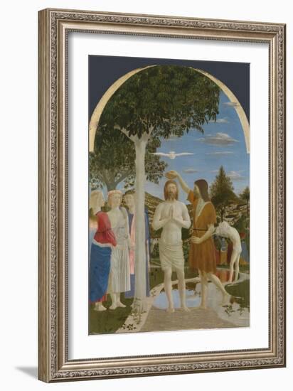 The Baptism of Christ, 1450S-Piero della Francesca-Framed Giclee Print