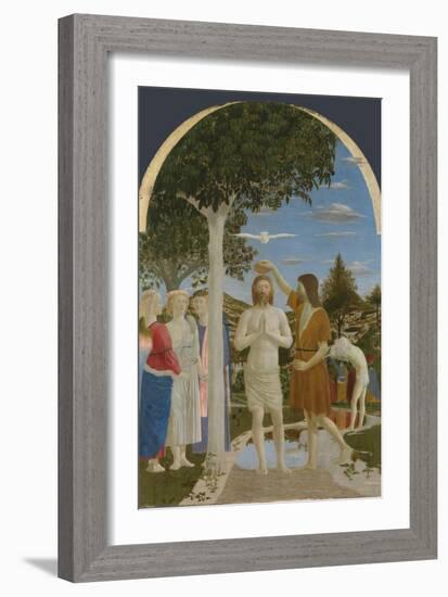 The Baptism of Christ, 1450S-Piero della Francesca-Framed Giclee Print