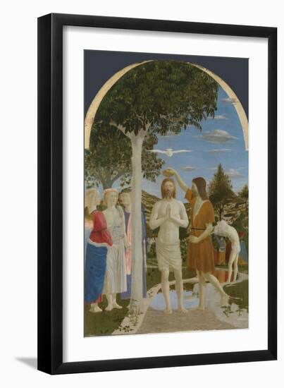 The Baptism of Christ, 1450S-Piero della Francesca-Framed Giclee Print