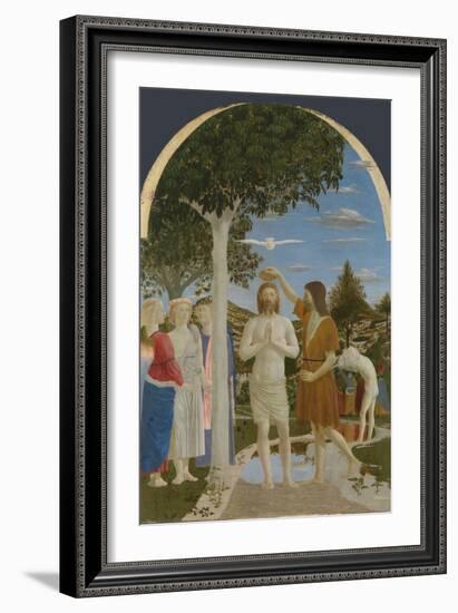 The Baptism of Christ, 1450S-Piero della Francesca-Framed Giclee Print