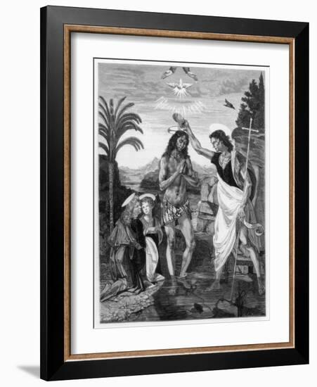 The Baptism of Christ, 1472-1475-Andrea del Verrocchio-Framed Giclee Print