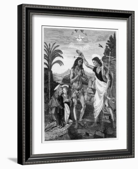 The Baptism of Christ, 1472-1475-Andrea del Verrocchio-Framed Giclee Print