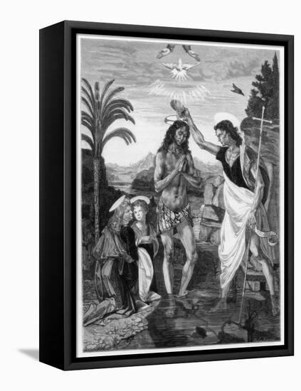 The Baptism of Christ, 1472-1475-Andrea del Verrocchio-Framed Premier Image Canvas