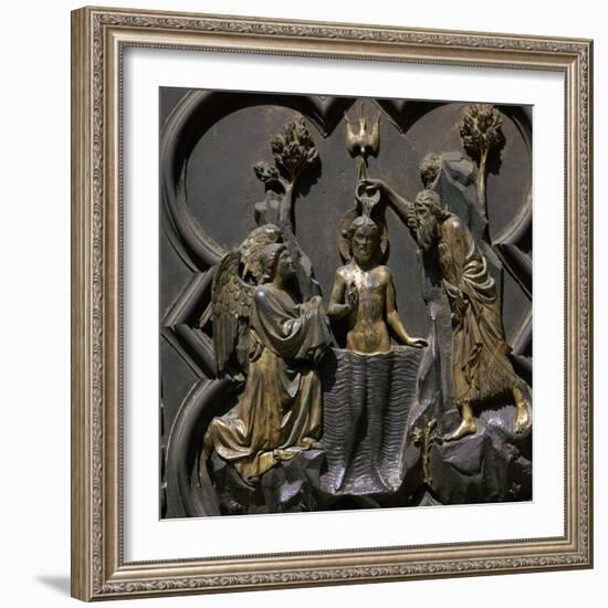 The Baptism of Christ, 14th century-Andrea Pisano-Framed Giclee Print