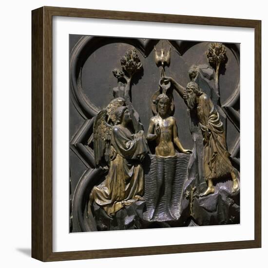 The Baptism of Christ, 14th century-Andrea Pisano-Framed Giclee Print