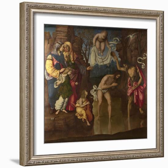 The Baptism of Christ, 1514-Francesco Zaganelli-Framed Giclee Print