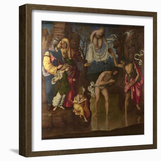 The Baptism of Christ, 1514-Francesco Zaganelli-Framed Giclee Print