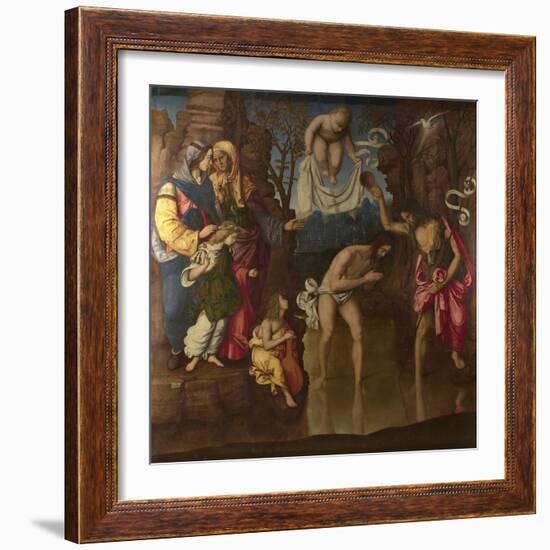 The Baptism of Christ, 1514-Francesco Zaganelli-Framed Giclee Print