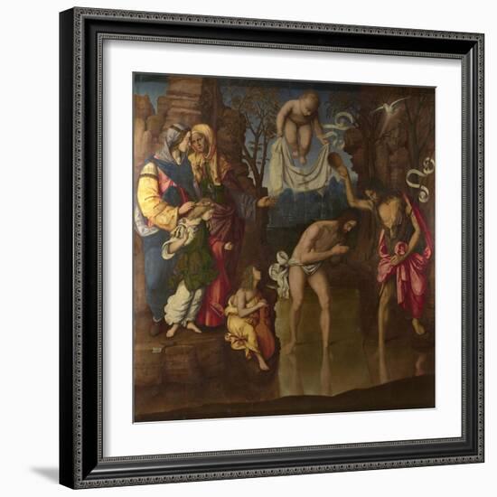 The Baptism of Christ, 1514-Francesco Zaganelli-Framed Giclee Print