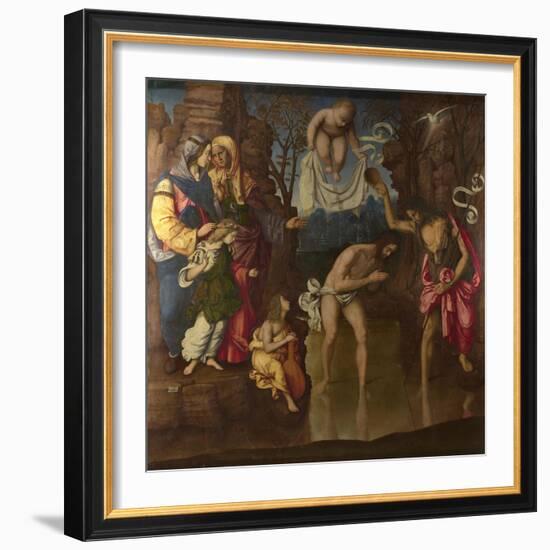 The Baptism of Christ, 1514-Francesco Zaganelli-Framed Giclee Print