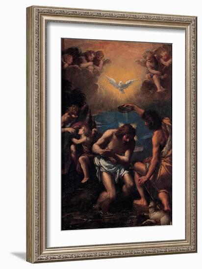 The Baptism of Christ, 1585-1590-Ippolito Scarsellino-Framed Giclee Print