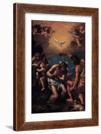 The Baptism of Christ, 1585-1590-Ippolito Scarsellino-Framed Giclee Print