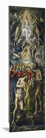 The Baptism of Christ, 1597-1600-El Greco-Mounted Giclee Print