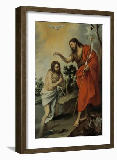 The Baptism of Christ, 1655-Bartolomé Estebàn Murillo-Framed Giclee Print