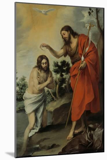 The Baptism of Christ, 1655-Bartolomé Estebàn Murillo-Mounted Giclee Print