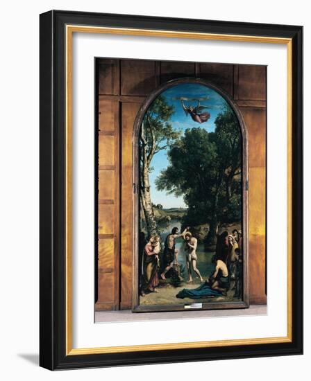 The Baptism of Christ, 1845-47-Jean-Baptiste-Camille Corot-Framed Giclee Print