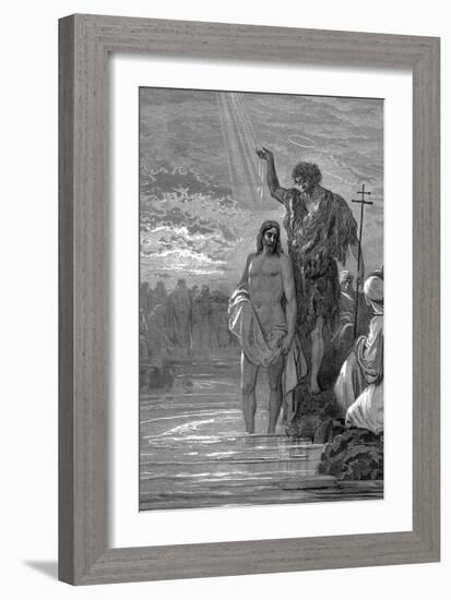 The Baptism of Christ, 1st Century-Gustave Doré-Framed Giclee Print