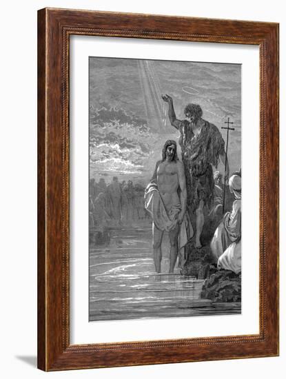 The Baptism of Christ, 1st Century-Gustave Doré-Framed Giclee Print