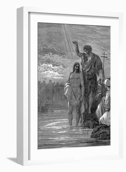 The Baptism of Christ, 1st Century-Gustave Doré-Framed Giclee Print