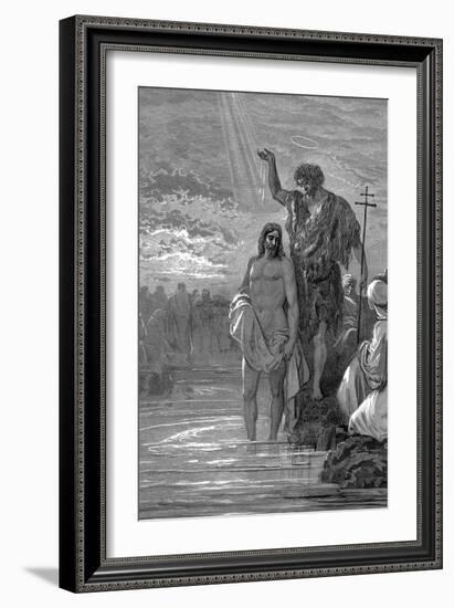 The Baptism of Christ, 1st Century-Gustave Doré-Framed Giclee Print