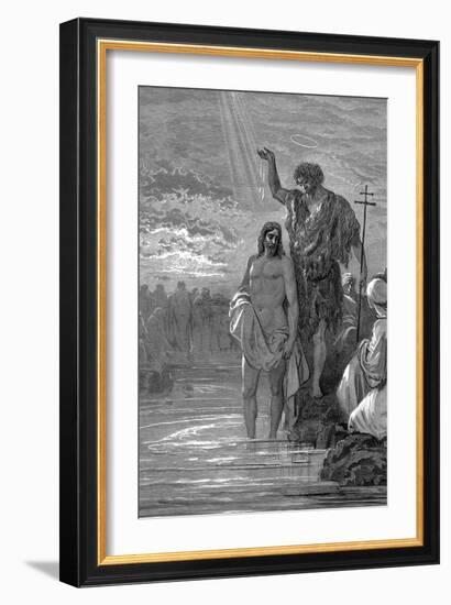 The Baptism of Christ, 1st Century-Gustave Doré-Framed Giclee Print