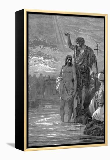 The Baptism of Christ, 1st Century-Gustave Doré-Framed Premier Image Canvas