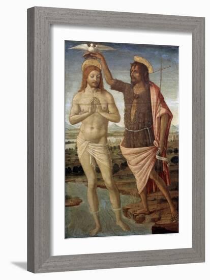 The Baptism of Christ, after 1486-Guidoccio Cozzarelli-Framed Giclee Print