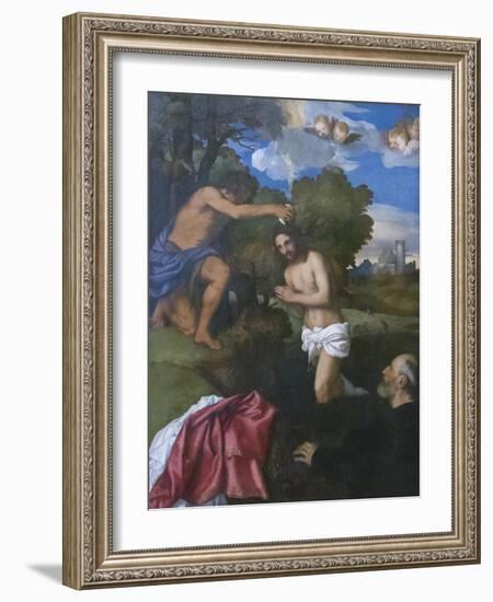 The Baptism of Christ, C.1512-Titian (Tiziano Vecelli)-Framed Giclee Print