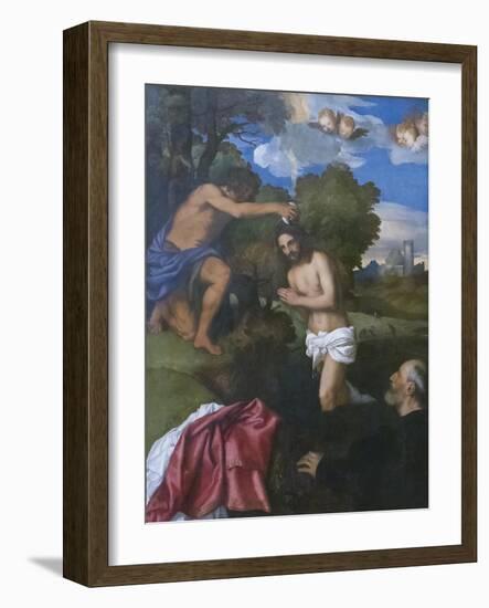 The Baptism of Christ, C.1512-Titian (Tiziano Vecelli)-Framed Giclee Print