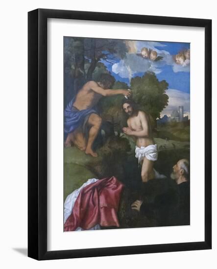 The Baptism of Christ, C.1512-Titian (Tiziano Vecelli)-Framed Giclee Print