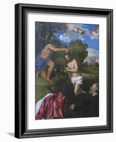 The Baptism of Christ, C.1512-Titian (Tiziano Vecelli)-Framed Giclee Print