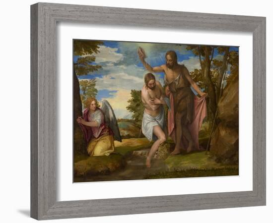 The Baptism of Christ, c.1550-1560-Veronese-Framed Giclee Print