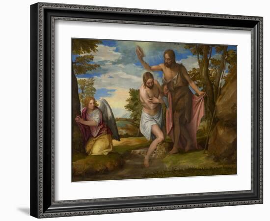 The Baptism of Christ, c.1550-1560-Veronese-Framed Giclee Print