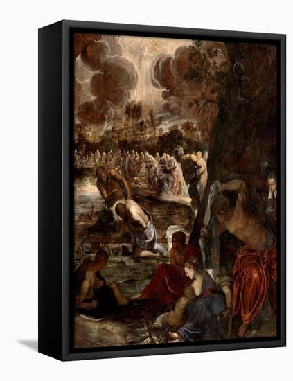 The Baptism of Christ, c.1570-Jacopo Robusti Tintoretto-Framed Premier Image Canvas